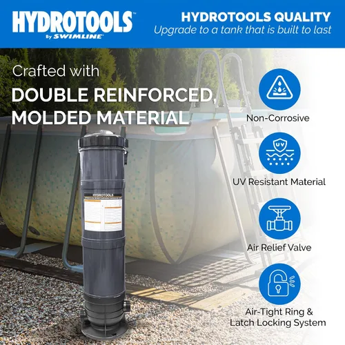 Vista 4 de SWIMLINE HYDROTOOLS - Tanque de cartucho de piscina sobre el suelo y elemento de filtro de repuesto, 100 pies cuadrados Sistema de filtración