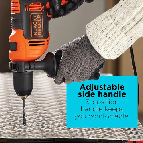 Vista 6 de BLACK+DECKER Taladro percutor, 6.5 amperios, 1/2 pulgada (BEHD201)