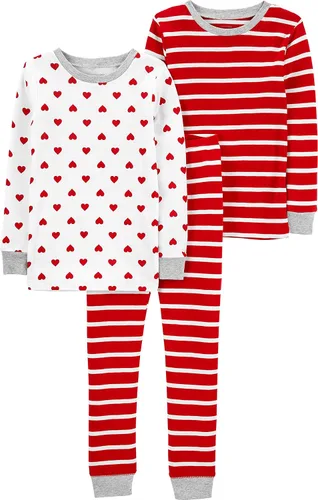 Vista 24 de Simple Joys by Carter's Conjunto de pijama de algodón ajustado de 3 piezas para bebé