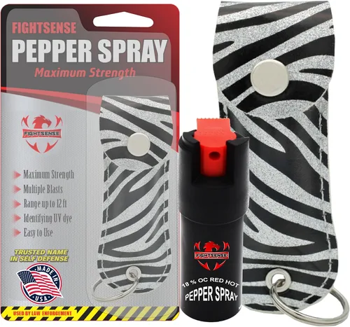 Vista 9 de FIGHTSENSE Spray de pimienta de defensa propia, 1/2 oz, tamaño compacto, fórmula de grado policial de máxima potencia, la mejor herramienta