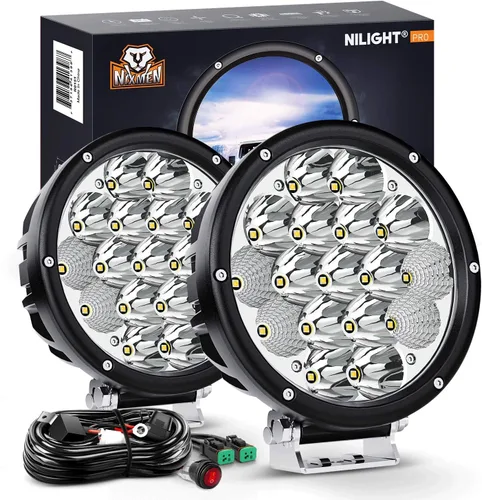Vista 11 de Nilight Focos LED Redondos de 3 Pulgadas para Motocicleta, 2 Unidades, Focos LED Antiniebla Puntuales de 1550LM con EMC Integrado, Luz Auxiliar