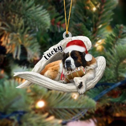 Vista 47 de Ángel durmiente de Afghan Hound para Navidad, adorno personalizado con el nombre del perro, adorno de Navidad personalizado para amantes de perros