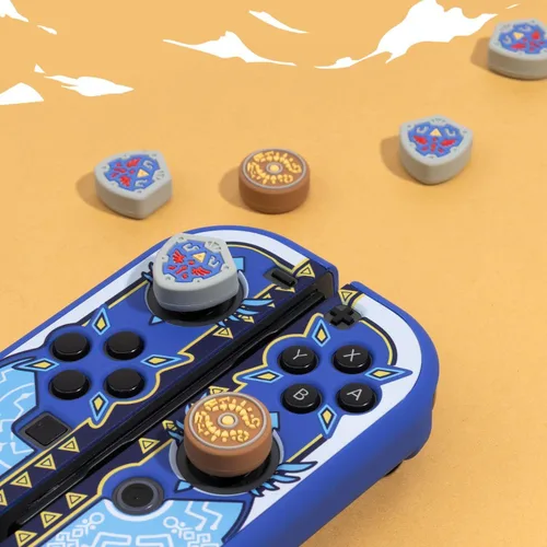 Vista 3 de PERFECTSIGHT Lindas tapas de agarre para pulgar compatibles con consola Nintendo Switch OLEDLite, cubierta de botón analógico de silicona suave