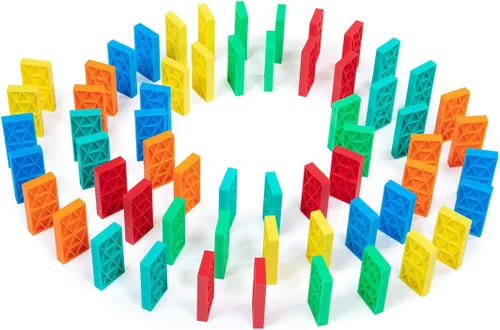 Vista 5 de Bulk Dominoes Kit de dominó cinético Juego de dominó, juguetes pequeños STEM STEAM, juegos familiares para niños, juguetes y juegos para niños