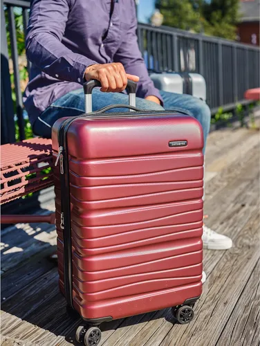 Vista 5 de Samsonite Evolve Se Hardside Equipaje expandible con ruedas giratorias dobles, Matt Burgundy, Evolve Se Hardside - Equipaje expandible con ruedas
