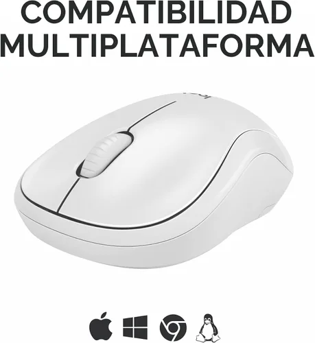 Vista 6 de Logitech Ratón inalámbrico Bluetooth silencioso compacto M240 - Blanco Blanco hueso