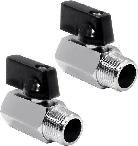 Vista 9 de Beduan Válvula de Bola Mini de Latón de 1/2" NPT Válvula de Cierre Hembra x Macho