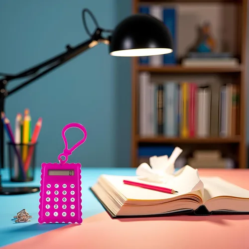 Vista 7 de Electrónica de oficina y accesorios de bolsillo para estudiantes Mini calculadora electrónica en forma de galleta Suministros de oficina escolar