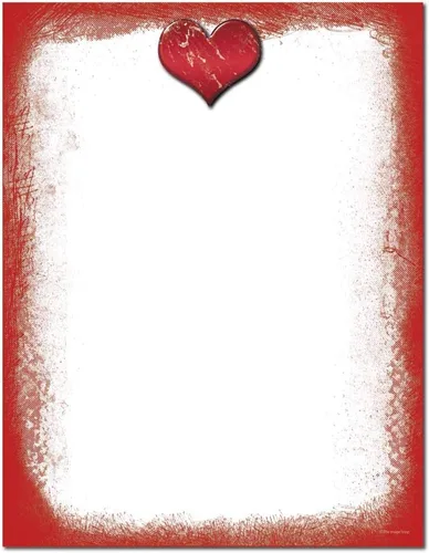 Vista 10 de Corazones horneados Paquete de 25 - Membrete imprimible de 8.5 x 11 pulgadas - Compatible con impresoras láser y de inyección de tinta