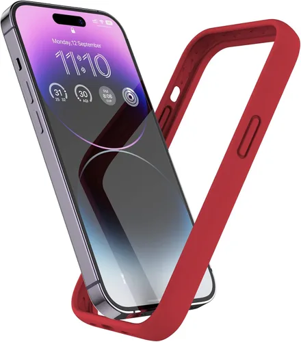 Vista 75 de Funda de silicona líquida para iPhone 12/12 Pro de 6.1 pulgadas, color negro [Absorción de golpes] [Protección de borde elevado]
