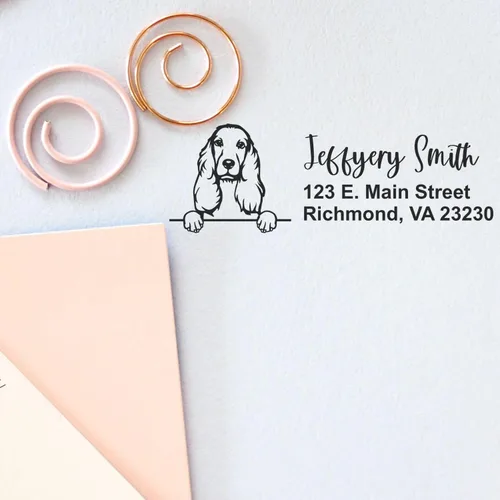 Vista 124 de American Bulldog Stamp Duo, Custom Return Address for Dog Lovers, Personalized Mail Mark for Letters and Cards