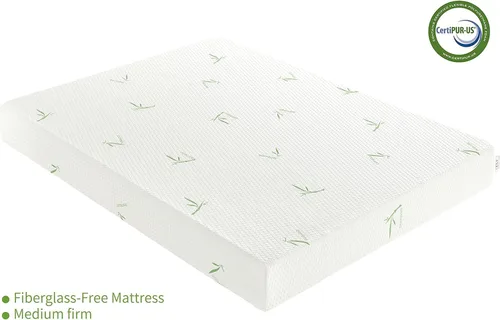 Vista 6 de Colchón individual de espuma viscoelástica de 8 pulgadas con funda de bambú transpirable, colchón de gel de firmeza media para litera, cama nido