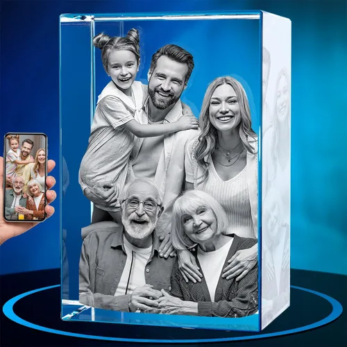 Vista 22 de ArtPix 3D Foto de cristal, regalos personalizados de Navidad para esposa, mujer, mamá, ella, él, hombres, madre, abuela, gran regalo personalizado