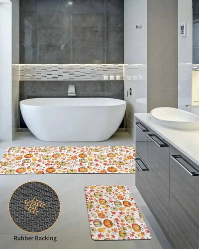 Vista 5 de Tapete de baño para bañera, antideslizante, de secado rápido y absorbente, de tierra de diatomeas, fregadero de cocina, tapete de Acción de Gracias