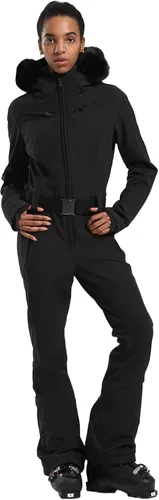 Vista 78 de GSOU SNOW Traje de esquí para mujer, traje de nieve de una pieza, para snowboard, delgado, aislante, impermeable, resistente al viento