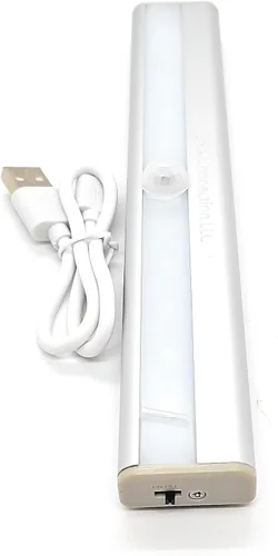 Vista 2 de Lock Connection® - 1 luz LED azul recargable activada por movimiento para gabinete. Pegar en cualquier lugar/10 LED sensor de movimiento