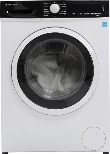 Vista 9 de Lavadora compacta West Bend de carga frontal con 15 ciclos de lavado, pantalla LED, puerta transparente, diseño apilable y que ahorra espacio