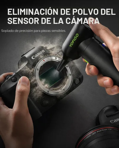 Vista 8 de Plumero de aire comprimido, kit de limpieza para dron, lente de cámara y computadora