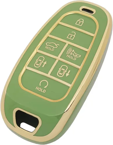Vista 4 de Funda protectora de TPU para llavero de Hyundai Sonata Santa fe Tucson 2020-2022 sin llave, 7 botones