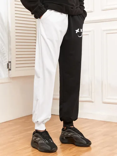 Vista 3 de ZAFUL Pantalones deportivos cónicos para hombre, pantalones de entrenamiento para gimnasio, correr, con estampado de dibujos animados, con cordón