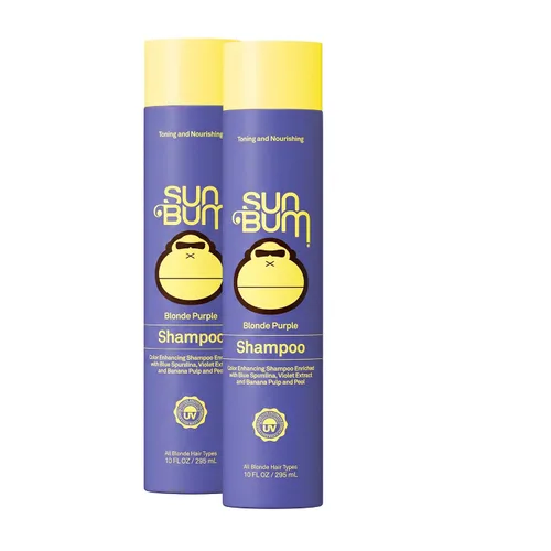 Vista 8 de Sun Bum Champú morado para cabello rubio, neutraliza el cabello cobrizo