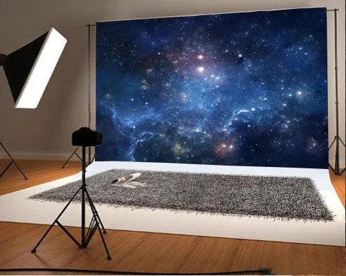 Vista 2 de AOFOTO Telón de fondo de nebulosa fantástica de 5 x 3 pies, cielo estrellado aeroespacial, fotografía, universo, galaxia, cosmos, espacio exterior