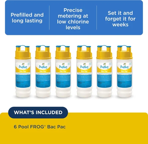 Vista 3 de Cartuchos de cloro de repuesto FROG Bac Pac para uso con ciclos Pool FROG Modelo 5400 y 6100 - Precargados para una fácil y conveniente desinfección