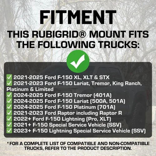 Vista 5 de Bulletpoint Mounting Solutions RubiGrid Soporte de teléfono de metal para montaje en tablero compatible con Ford F-150 2021-2025 y Ford Raptor