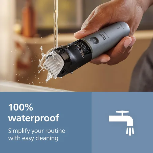 Vista 8 de Norelco Philips Recortador de barba Serie 7000, recortador 100% impermeable para hombres, 40 configuraciones de longitud de cabello, adaptabilidad