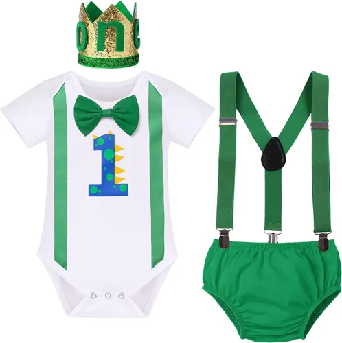 Vista 8 de IDOPIP Traje de circo para bebé niño, primer cumpleaños, pañal, pañal, diadema, sombrero, disfraz de fiesta