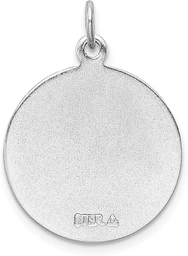 Vista 4 de ICE CARATS Dije de plata de ley 925 San Judas Tadeo San Judas Patrono San Tadeo Medalla de San Judas Tadeo Colgante de Medalla Religiosa para Mujer