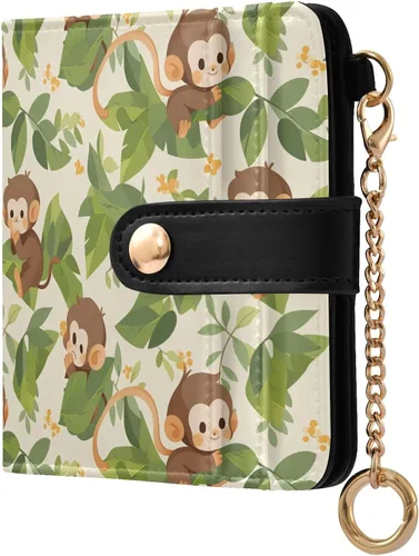 Vista 31 de Red Heart Black - Cartera para mujer, con bloqueo RFID, pequeña, delgada, tarjetero, plegable, compacta, de piel sintética, con bolsillo