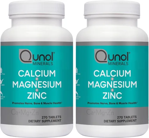 Vista 7 de Qunol Tabletas de calcio 3 en 1 con calcio, magnesio y zinc para apoyo inmunológico, suplemento de salud ósea, nerviosa y muscular, 270
