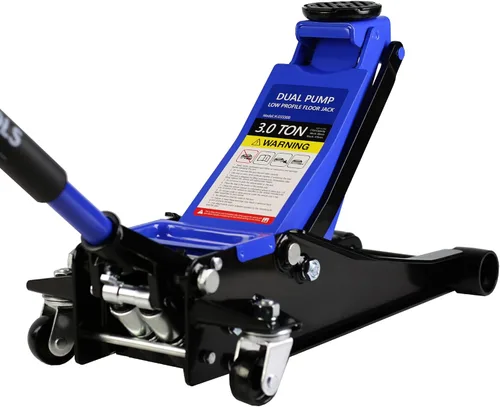 Vista 22 de LKTART Gato hidráulico de piso de 2 toneladas de bajo perfil para automóvil con rango de elevación de pistón único 3.3"-15.2