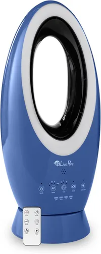 Vista 12 de LivePure Ventilador recargable para interiores y exteriores, verde azulado