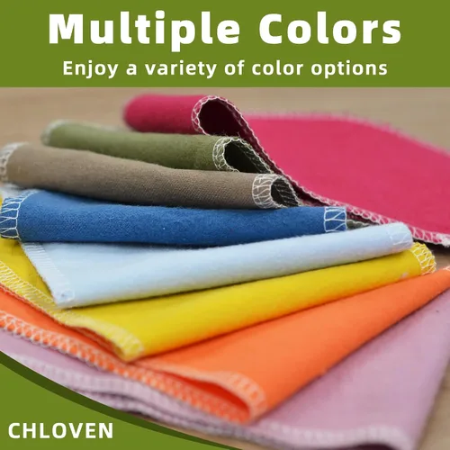 Vista 8 de Chloven Rollo de papel higiénico reutilizable lavable, paquete de 48 toallas de tela de algodón, toallitas absorbentes enrollables, pañuelos