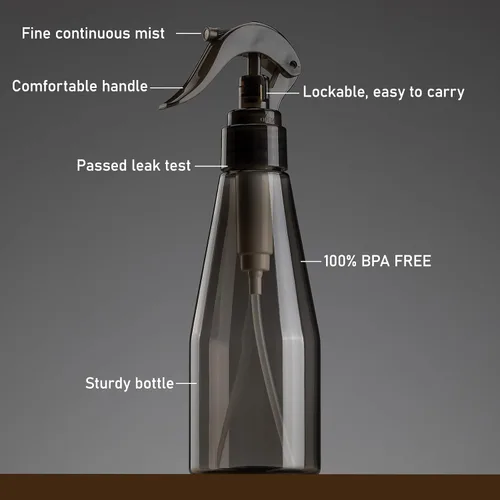 Vista 10 de Botella de spray continuo para cabello, 10 onzas, botellas de pulverización de agua ultrafinas para limpieza, plantas, mascotas