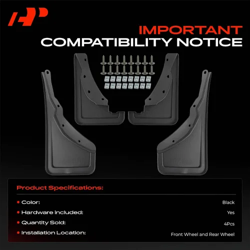 Vista 3 de A-Premium Guardabarros protectores contra salpicaduras compatibles con Ford Bronco Sport 2023-2021 [camioneta de 4 puertas], sin necesidad