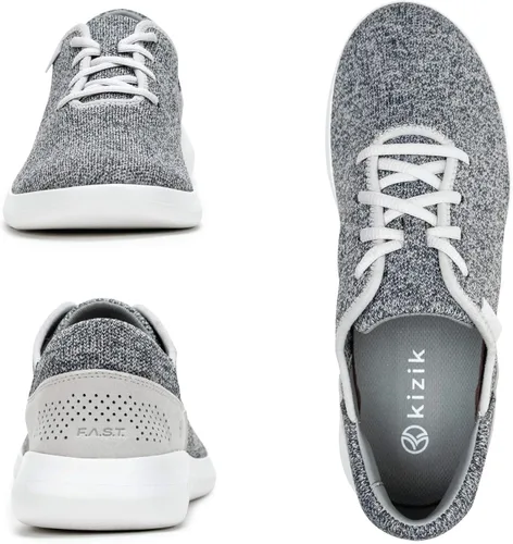 Vista 6 de Kizik Madrid - Zapatos deportivos cómodos y transpirables de punto ecológico, fáciles de poner, zapatos para caminar para hombres, mujeres