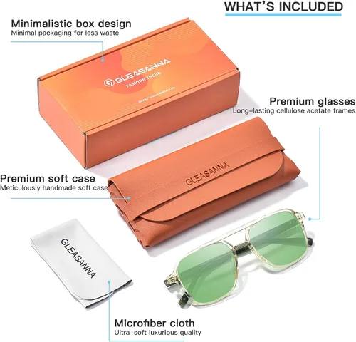 Vista 5 de Sleep Glasses for 99.9% Blue Light Glasses Dual AR Coatings Green Lens for Computer Gaming Reduce Eyestrain