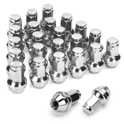 Vista 12 de Dynofit Tuercas de llanta OEM de 0.472 in x 1.5 para fusión 2005-2021, Escape 2001-2026, enfoque 2008-2018, tuercas de rueda de estilo de una pieza