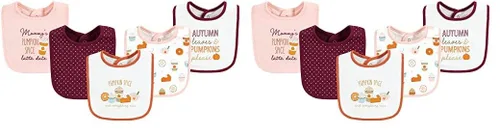Vista 71 de Hudson Baby Baberos unisex de algodón para bebé, nube rosa, talla única (paquete de 2)