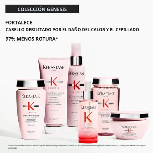 Vista 8 de Kerastase Genesis Thermique Primer para Secado con Secador, Protector Térmico para Cabello Débil o Dañado, Anti-Rotura, Desenreda e Hidrata sin