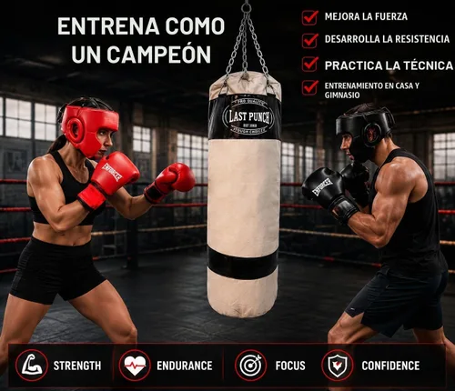 Vista 4 de Paquete de boxeo, 2 pares de dispositivos para la cabeza, 2 pares de guantes de boxeo profesionales y saco de boxeo.