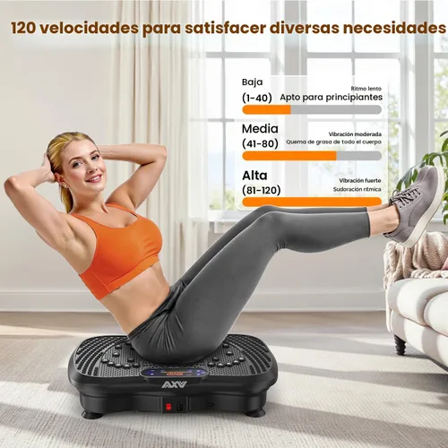 Vista 5 de AXV Vibration Plate Fitness Platform Exercise Machine Vibrating Shaking Full Body Shaker Workout Vibrate Stand Shake Board Sport for Weight Loss Fat
