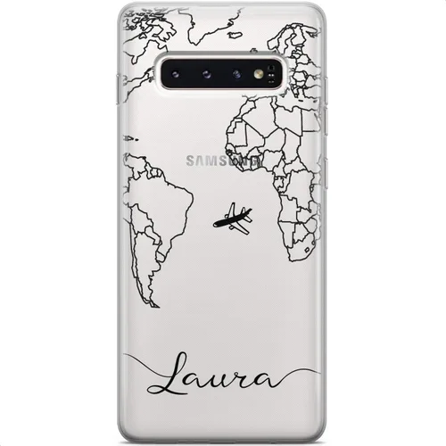 Vista 13 de Mertak Funda compatible con Samsung Galaxy A73 A72 5G A71 A70 A53 A52 A32 A50 A21s cubierta ligera azul flexible diseño silicona TPU monograma