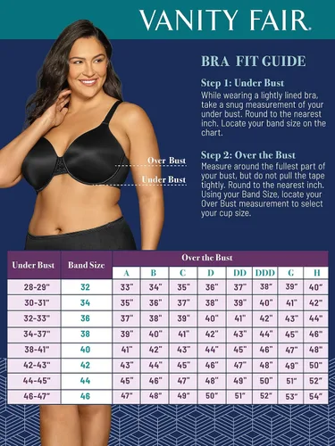 Vista 6 de Vanity Fair Women's Full Figure Beauty Back Smoothing Bra, 4-Way Stretch Fabric, Lightly Lined Cups Up to H