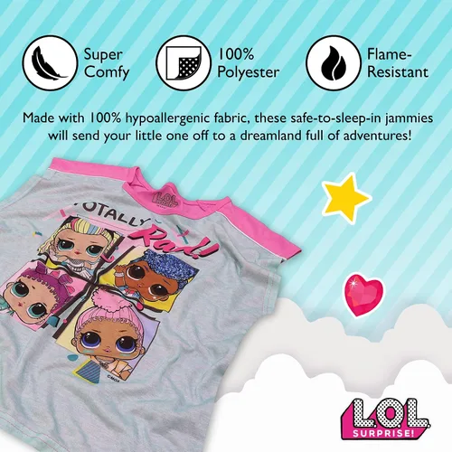 Vista 3 de L.O.L. Surprise! Conjunto de pijama grande para niña, Variados