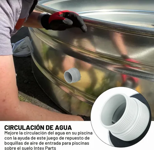 Vista 5 de Kit de conector de manguera de piscina roscado de entrada Tres