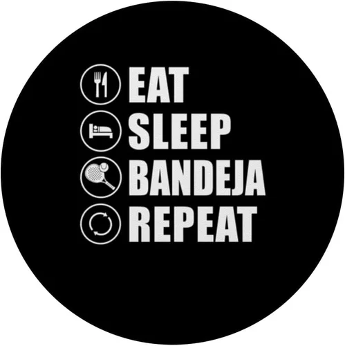 Vista 3 de Eat Sleep Bandeja Repeat Padel Racquet Paddle PopSockets Adhesive PopGrip